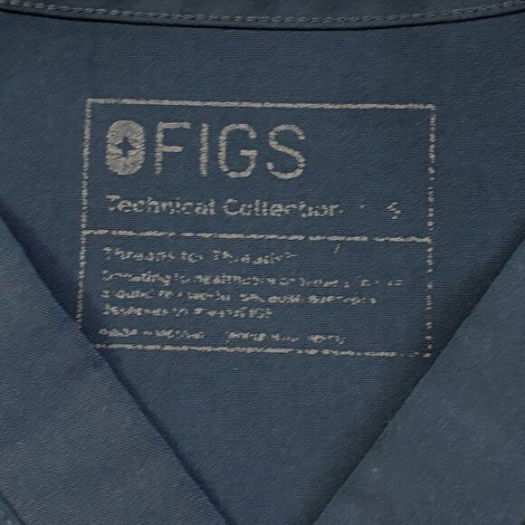 FIGS Technical Collection Scrub Top Women's Size Medium PO 1738 Dark Harbor - Picture 2 of 8